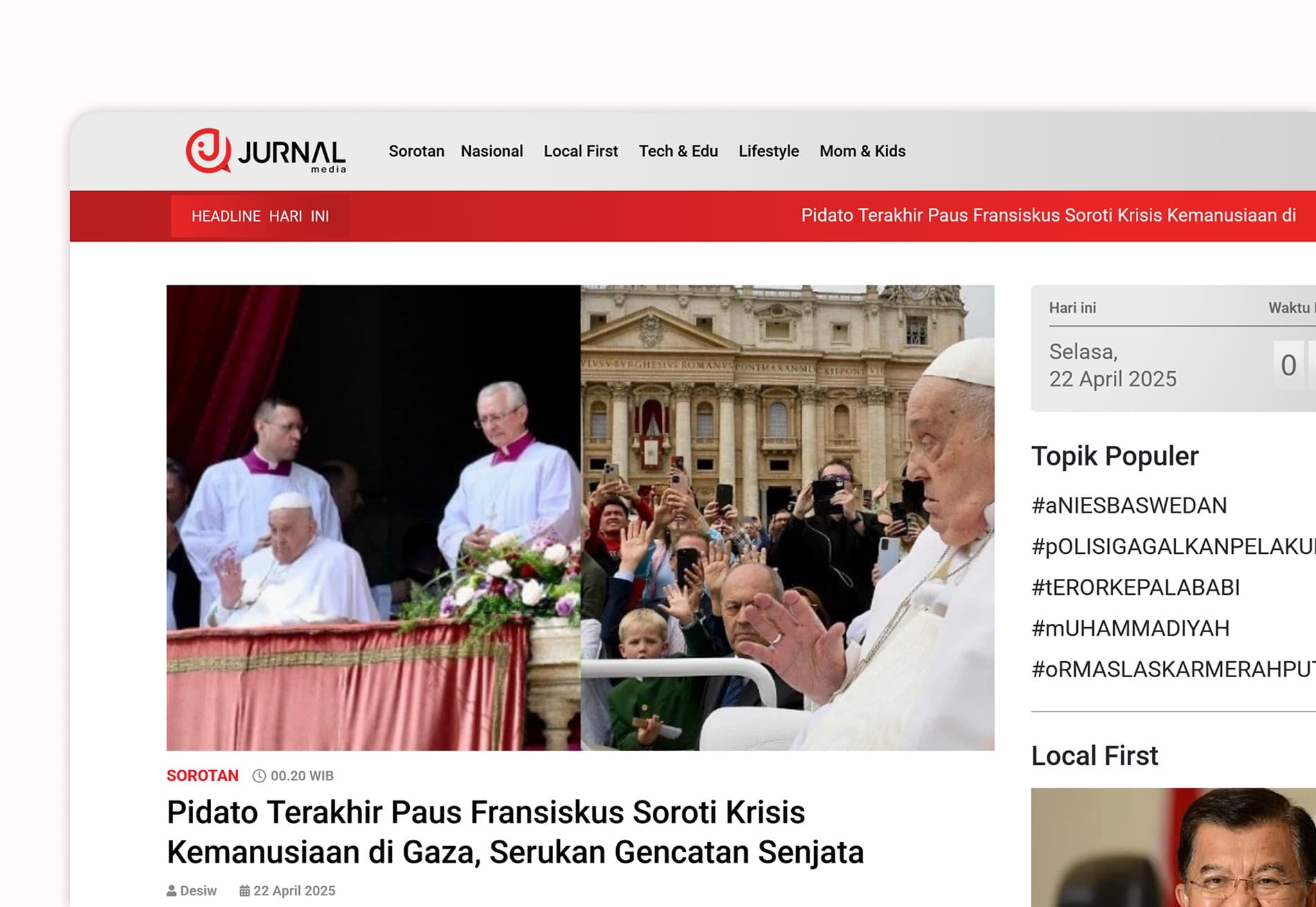 Jurnal Media's thumbnail work